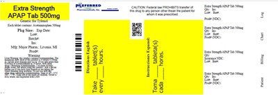 Extra Strength Apap Tab 500mg (484 5c Acetminophen Image)